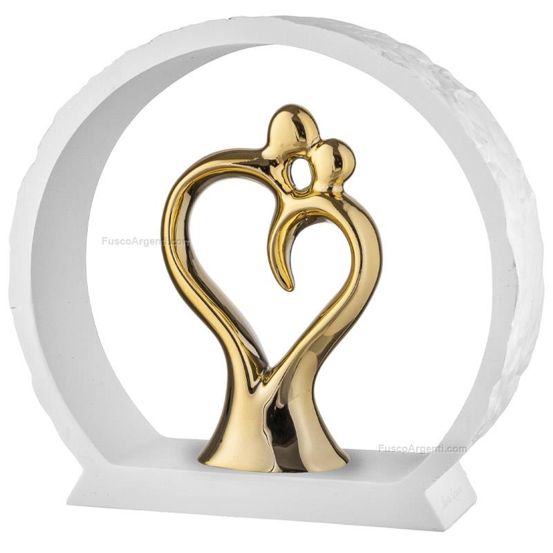 moda argenti heart shape couple white base
