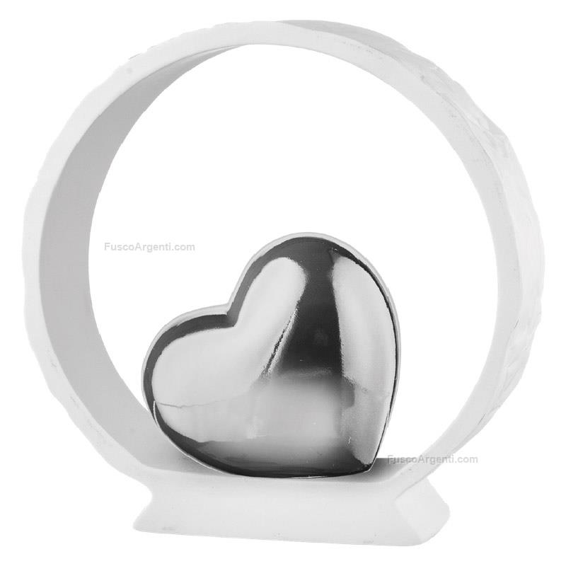 moda argenti heart on white base