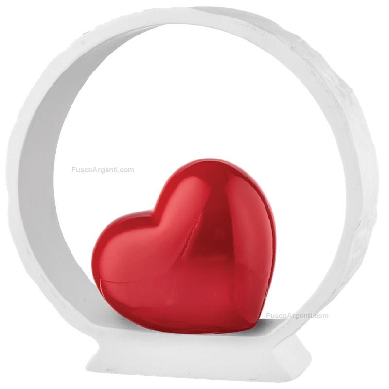 moda argenti heart on white base