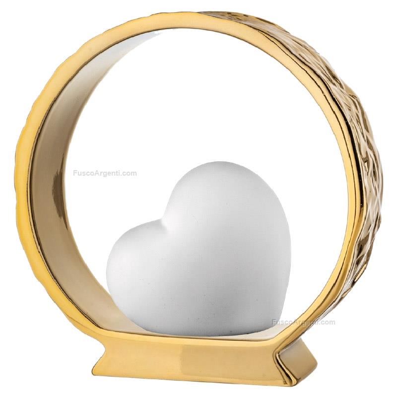 moda argenti heart on golden base