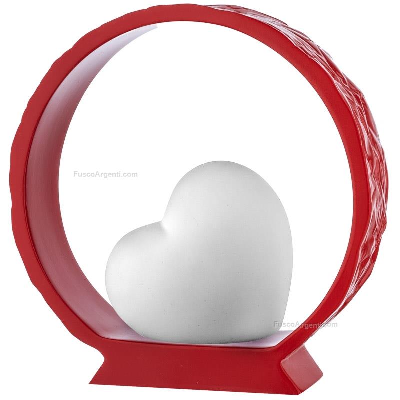 moda argenti heart on red base