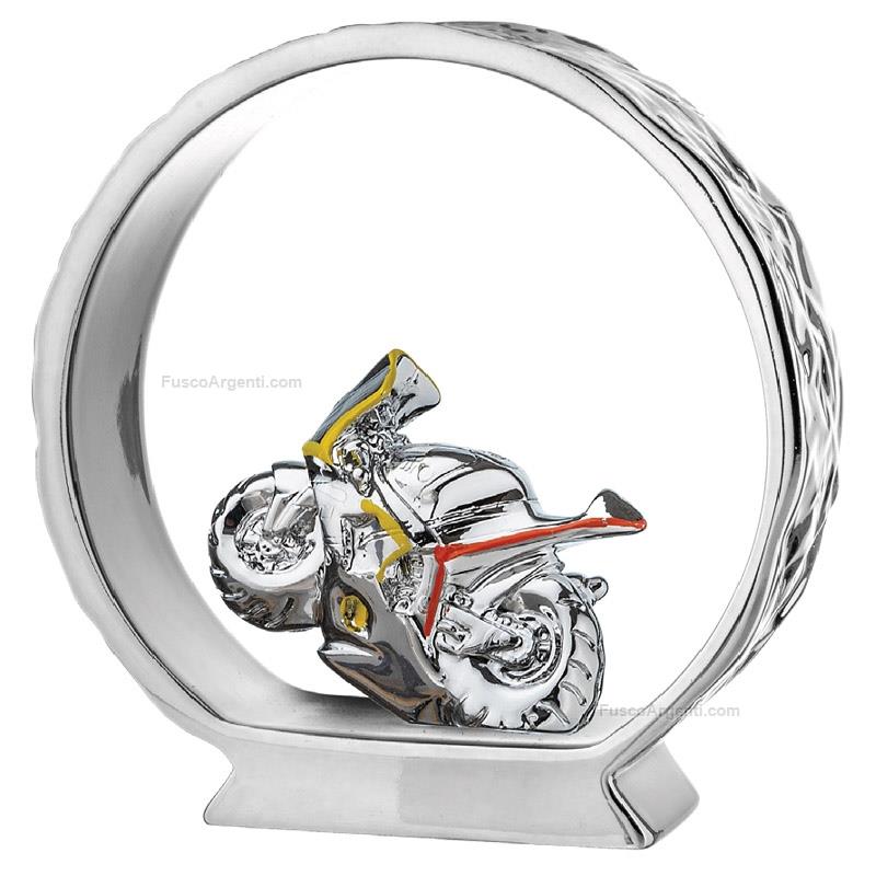 moda argenti motorcycle on silver base