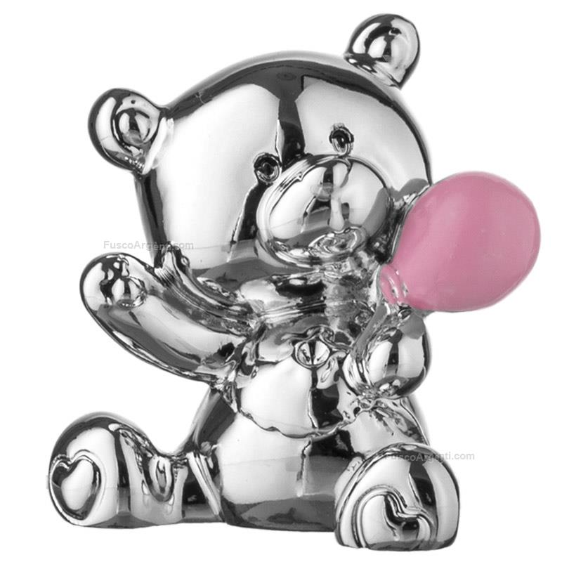 moda argenti silver teddy bear with balloon