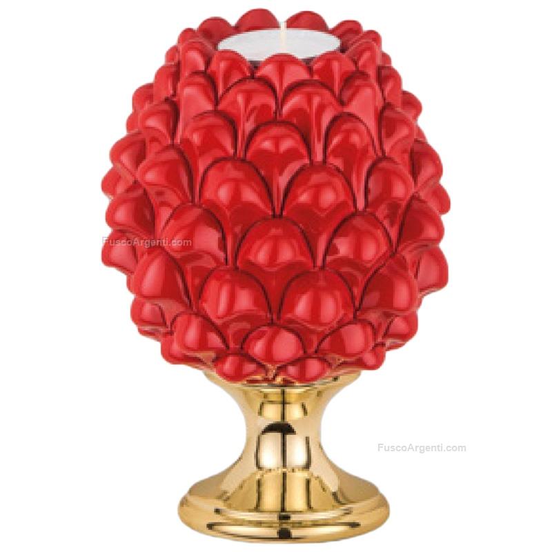 moda argenti pinecone candleholder