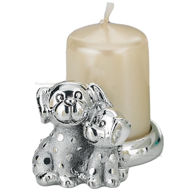 moda argenti candleholder dog with cub