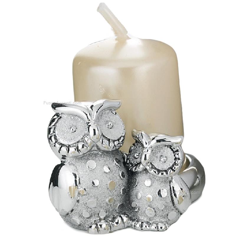 moda argenti candleholder owl with cub