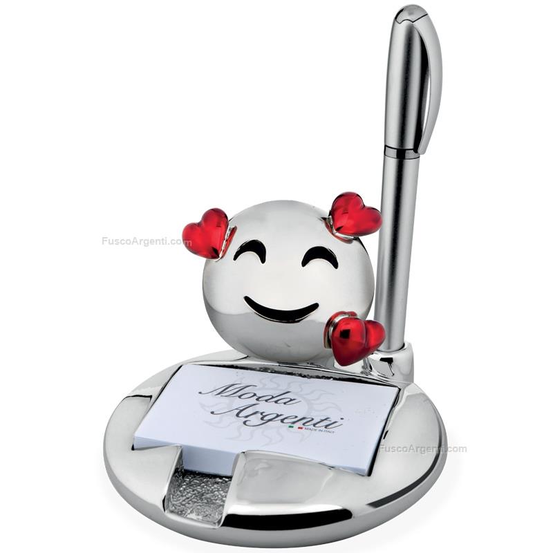 moda argenti porta post it smile con cuori