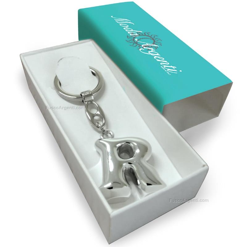 moda argenti silver letter keychain