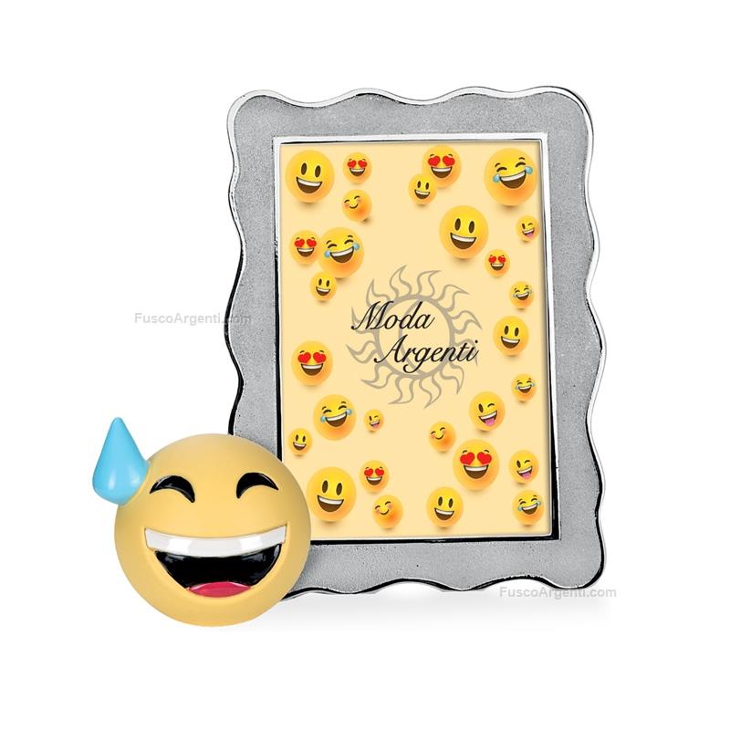 moda argenti photoframe emoji smile with sweat