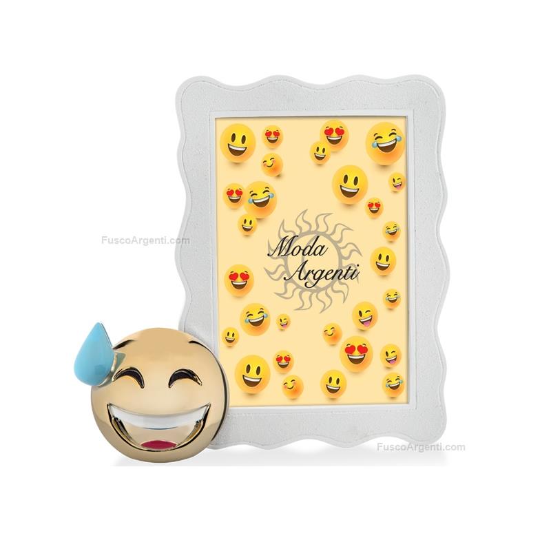 moda argenti photoframe emoji smile with sweat