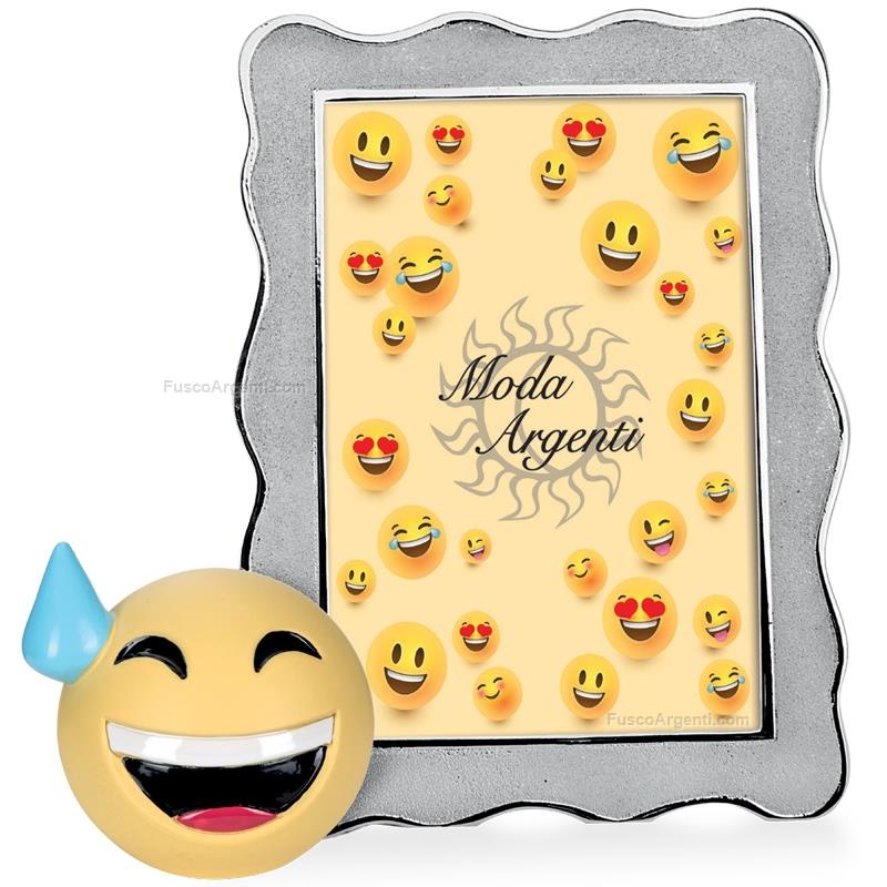 moda argenti photoframe emoji smile with sweat