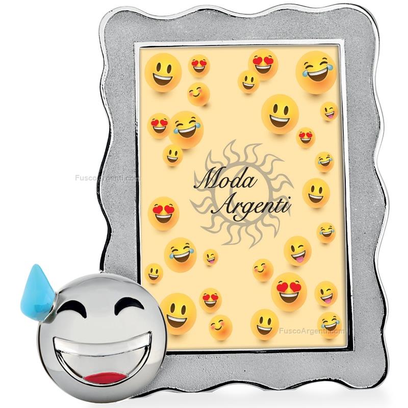 moda argenti photoframe emoji smile with sweat