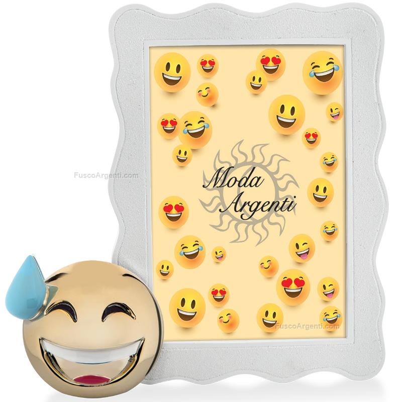 moda argenti photoframe emoji smile with sweat