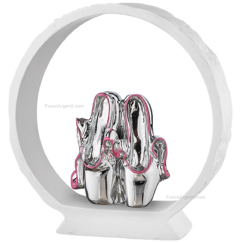 moda argenti ballerina shoes on white base