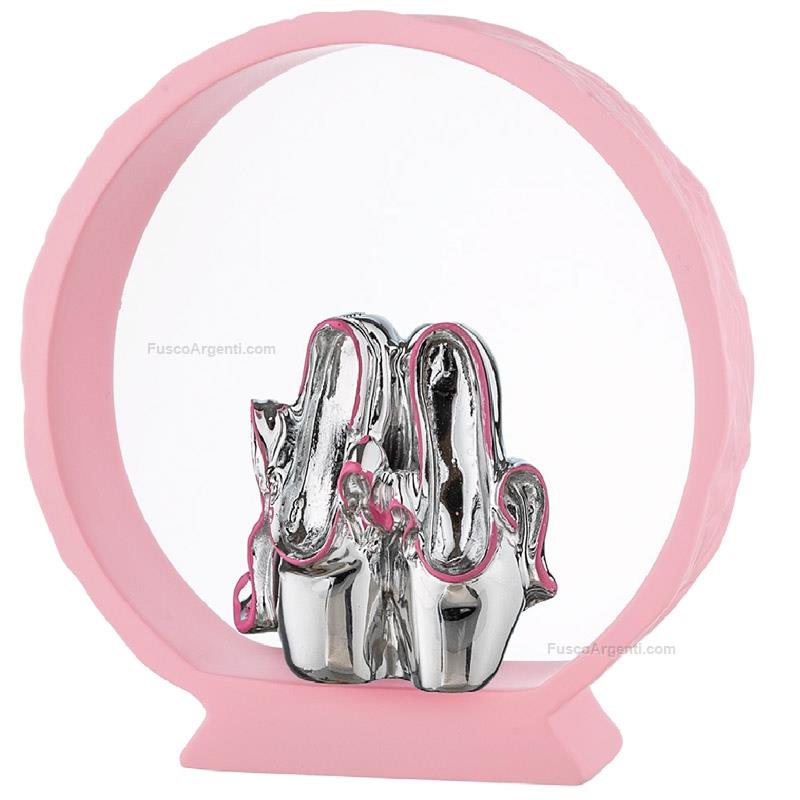 moda argenti ballerina shoes on pink base