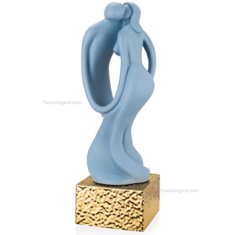 moda argenti sculpture kissing couple with base
