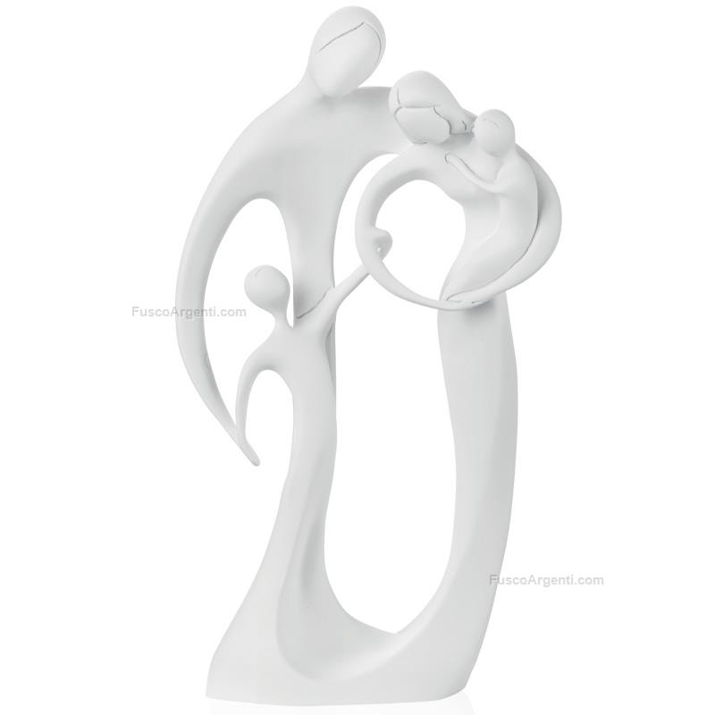 moda argenti scultura famiglia stilizzata