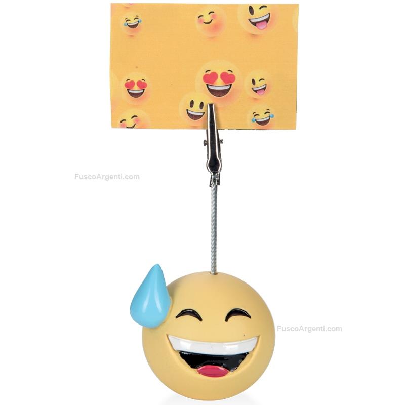 moda argenti emoji place card smile with sweat