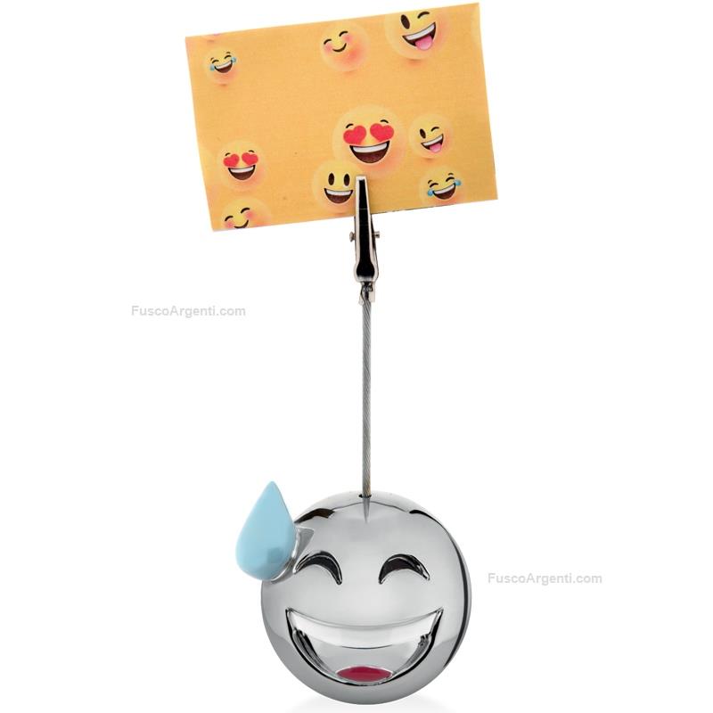 moda argenti emoji place card smile with sweat