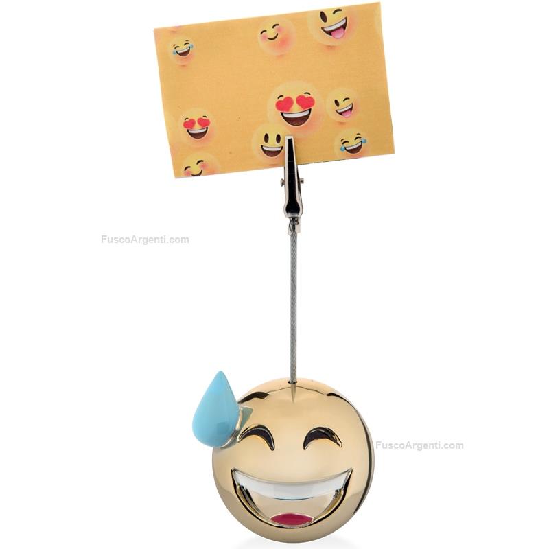 moda argenti emoji place card smile with sweat