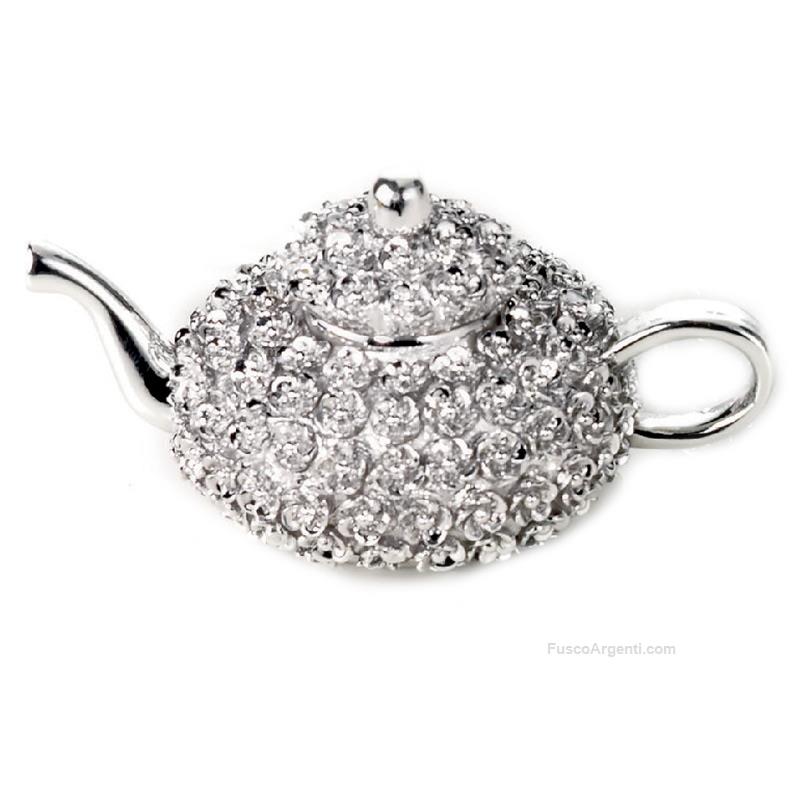 moda argenti round short teapot
