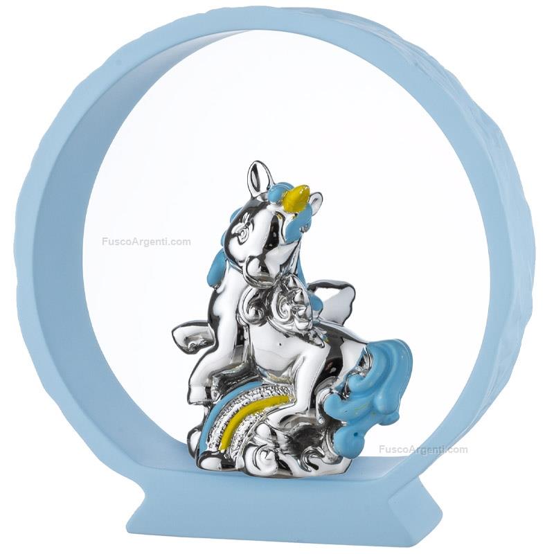 moda argenti unicorn on light blue base