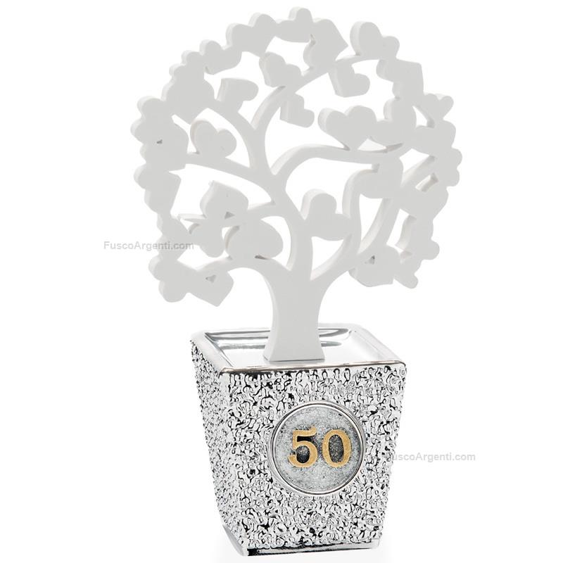 moda argenti small golden wedding vase with tree