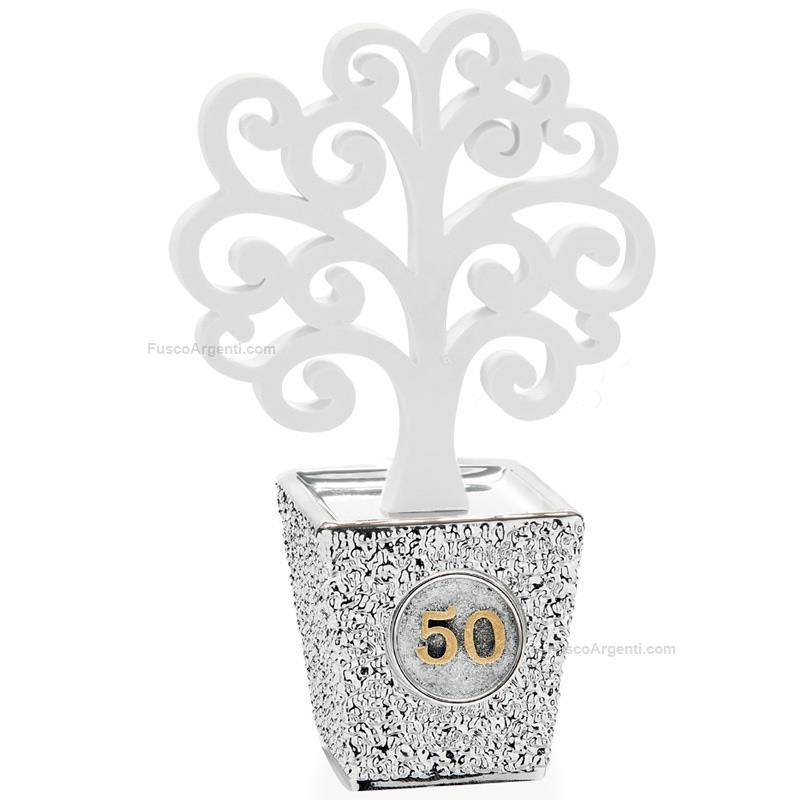 moda argenti small golden wedding vase with tree