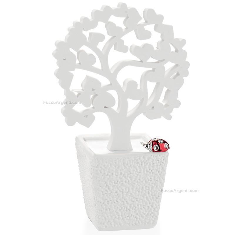 moda argenti small vase with white tree hearts