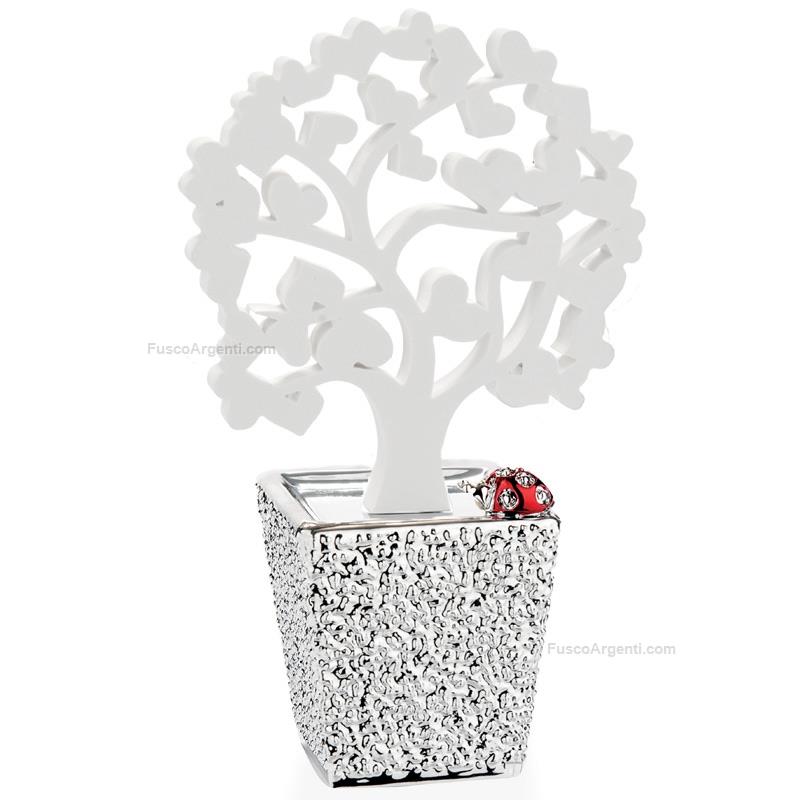 moda argenti small vase with white tree hearts