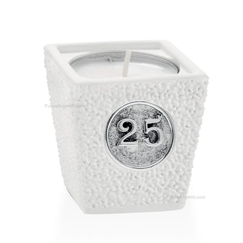 moda argenti small vase candle holder silver wedding