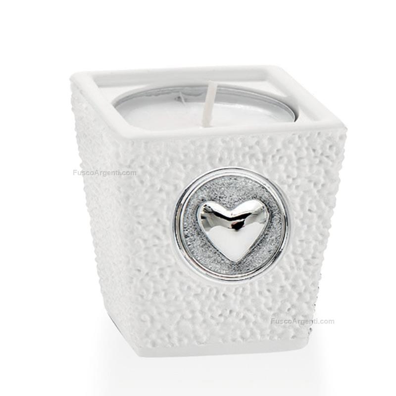 moda argenti small vase candle holder heart
