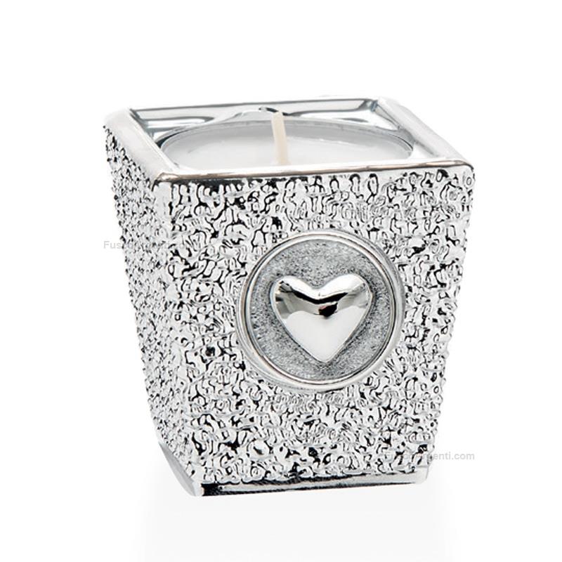 moda argenti small vase candle holder heart