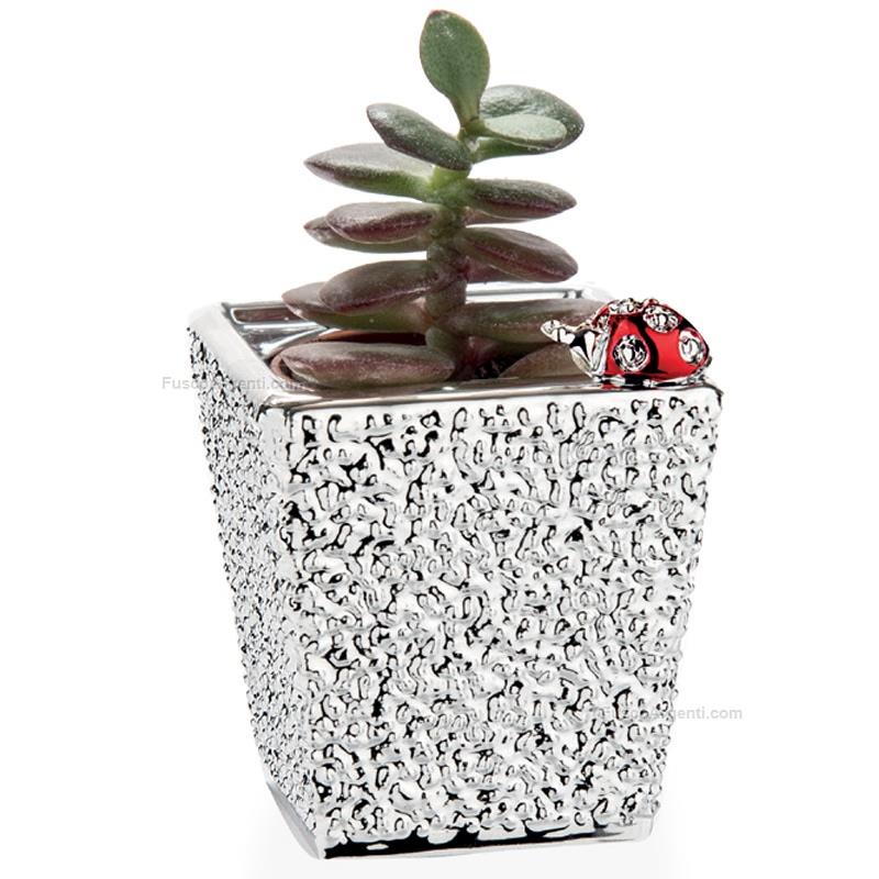 moda argenti small squared vase plant holder