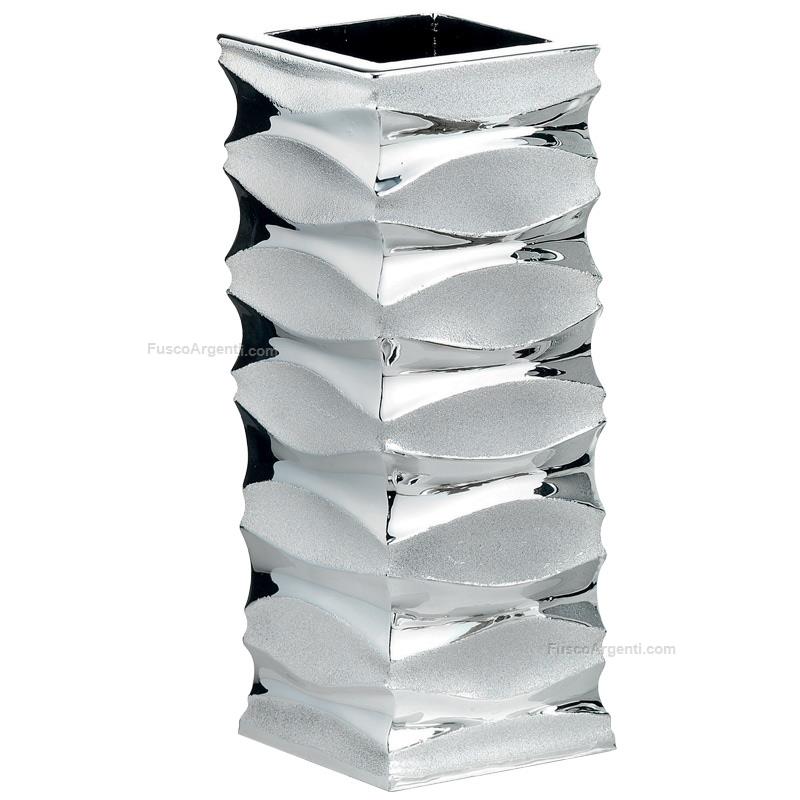 moda argenti silver square vase