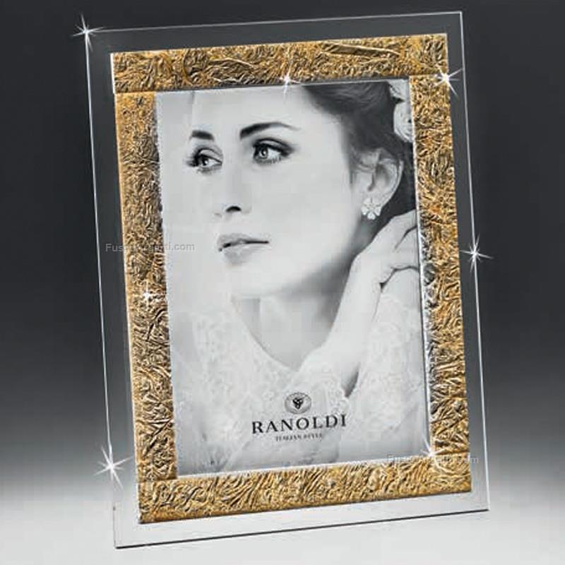 ranoldi photoframe golden leaf