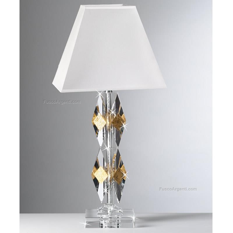 ranoldi lampada in cristallo decorato