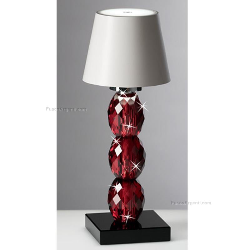 ranoldi red crystal led lamp