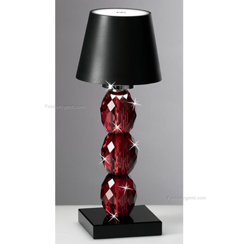 ranoldi red crystal led lamp