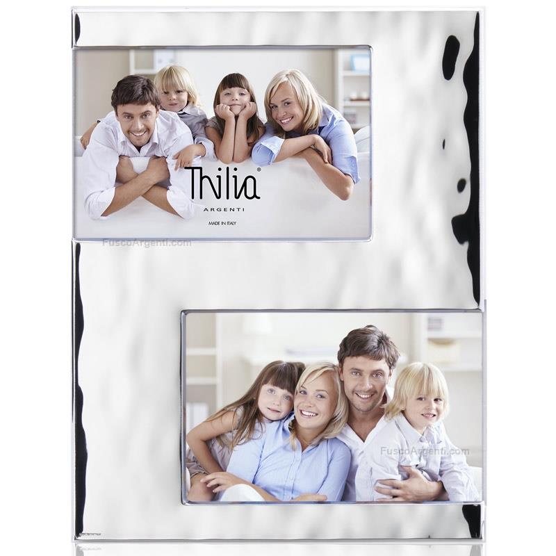 thilia argenti double photoframe hammered