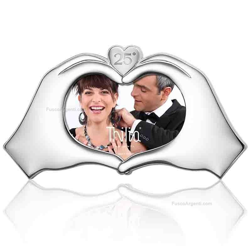 thilia argenti photoframe heart hands silver wedding