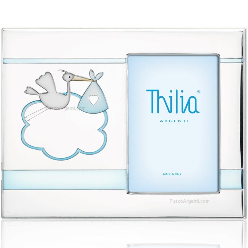 thilia argenti photoframe stork light blue