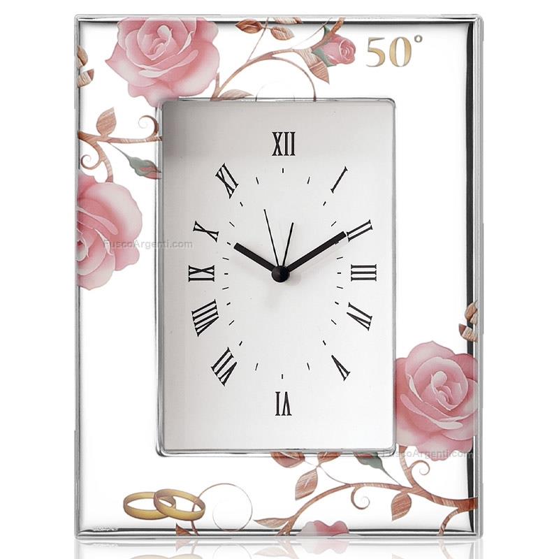 thilia argenti table clock roses anniversary