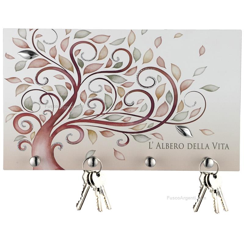 thilia argenti wall key holder tree of life