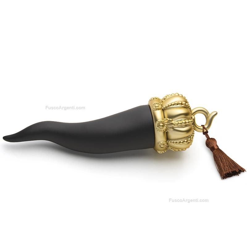valenti & co. black lucky horn with crown