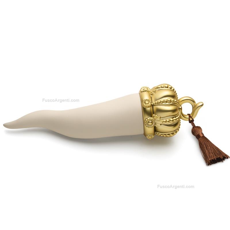 valenti & co. dove grey lucky horn with crown