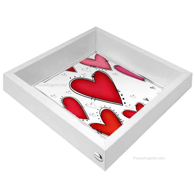 valenti & co. wood coin tray hearts