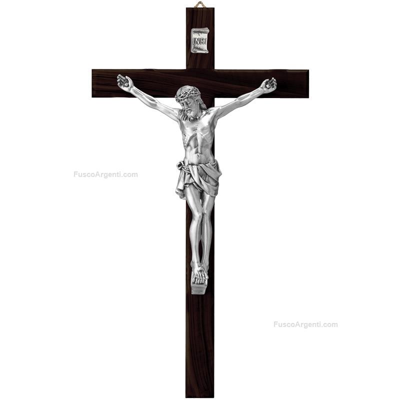 valenti & co. silver satin crucifix