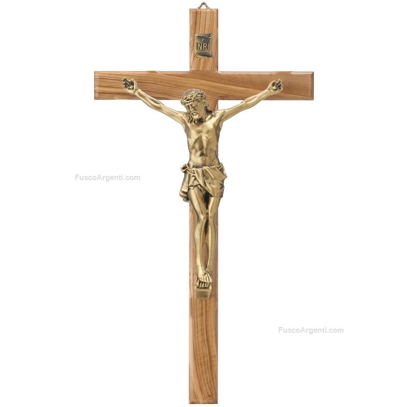 valenti & co. gold satin crucifix