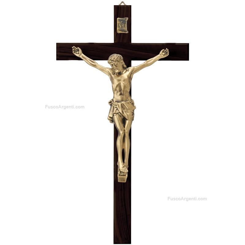 valenti & co. gold satin crucifix